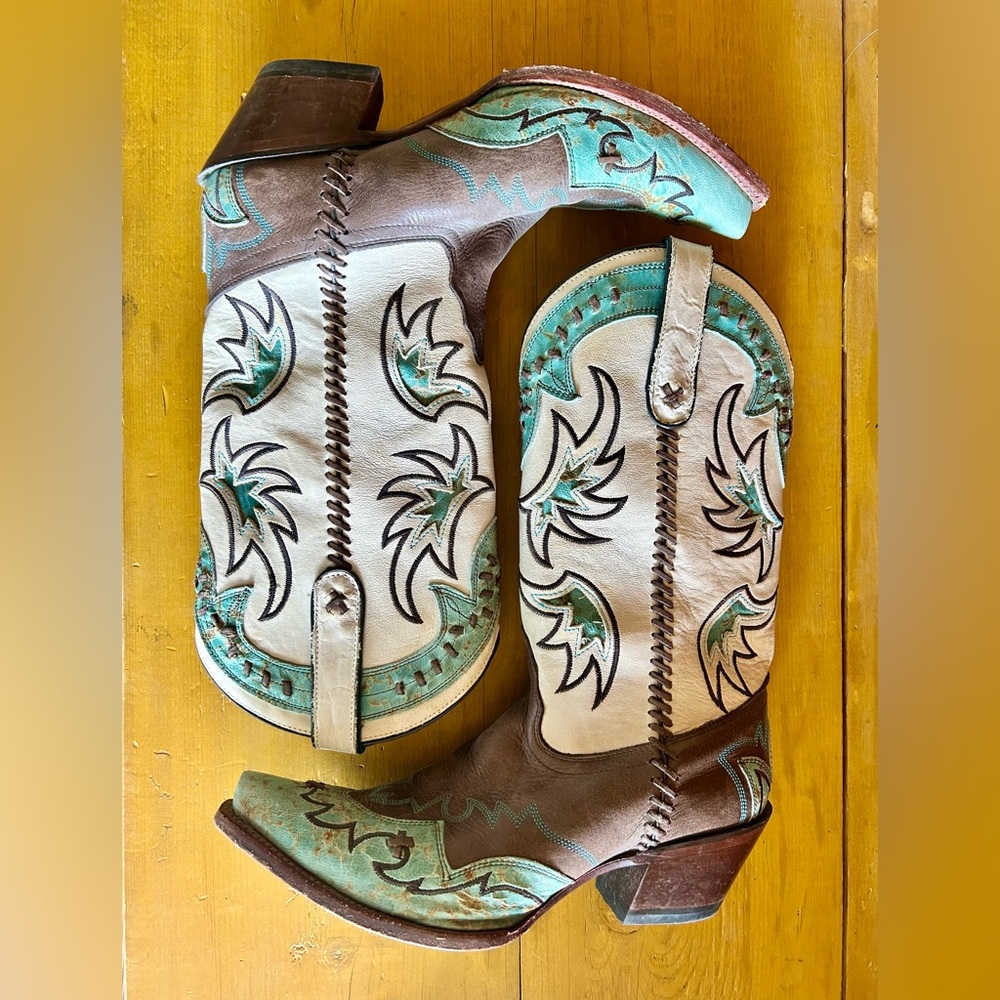 Tony Lama Turquoise Leather Boots